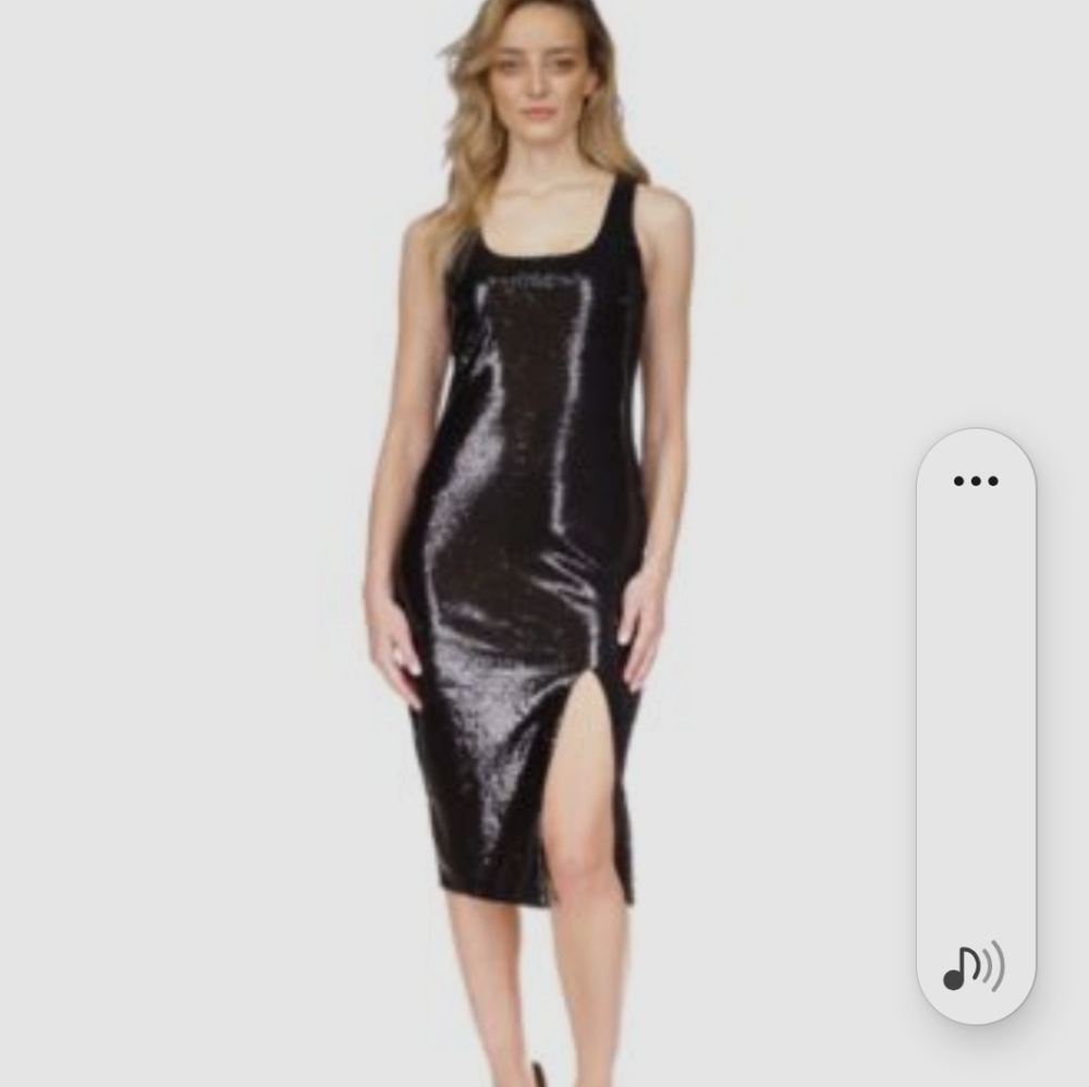 Micheal Kors Black Sequin Sleeveless Dress
